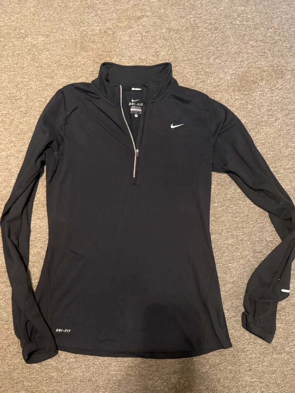 Nike Women's Black Dri-FIT Half-Zip Long Sleeve Pullover